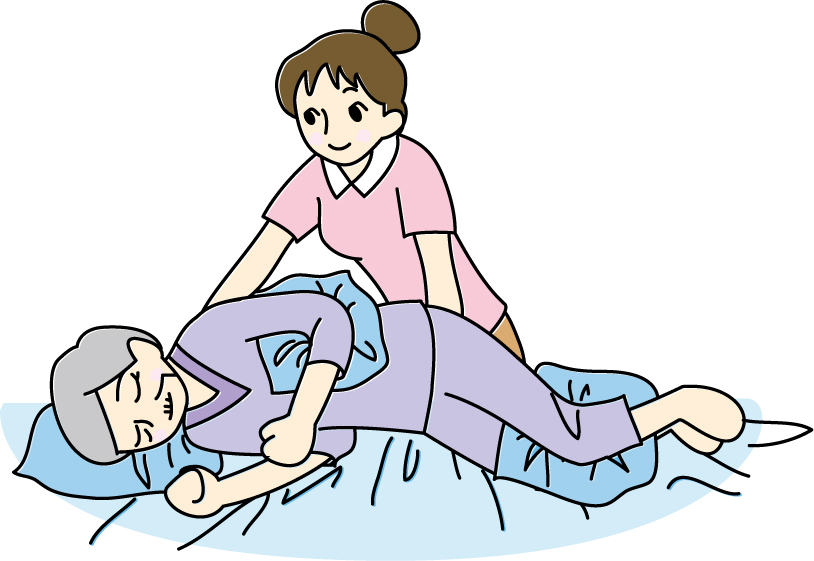 还有在更换床单的时候,千万不能破坏卧床病人在床上侧躺着的姿势